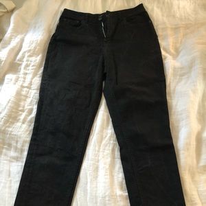 Stevie High Waisted Tapered Jeans black